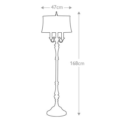 Feiss - Stojacia lampa GIBSON 4xE27/60W/230V