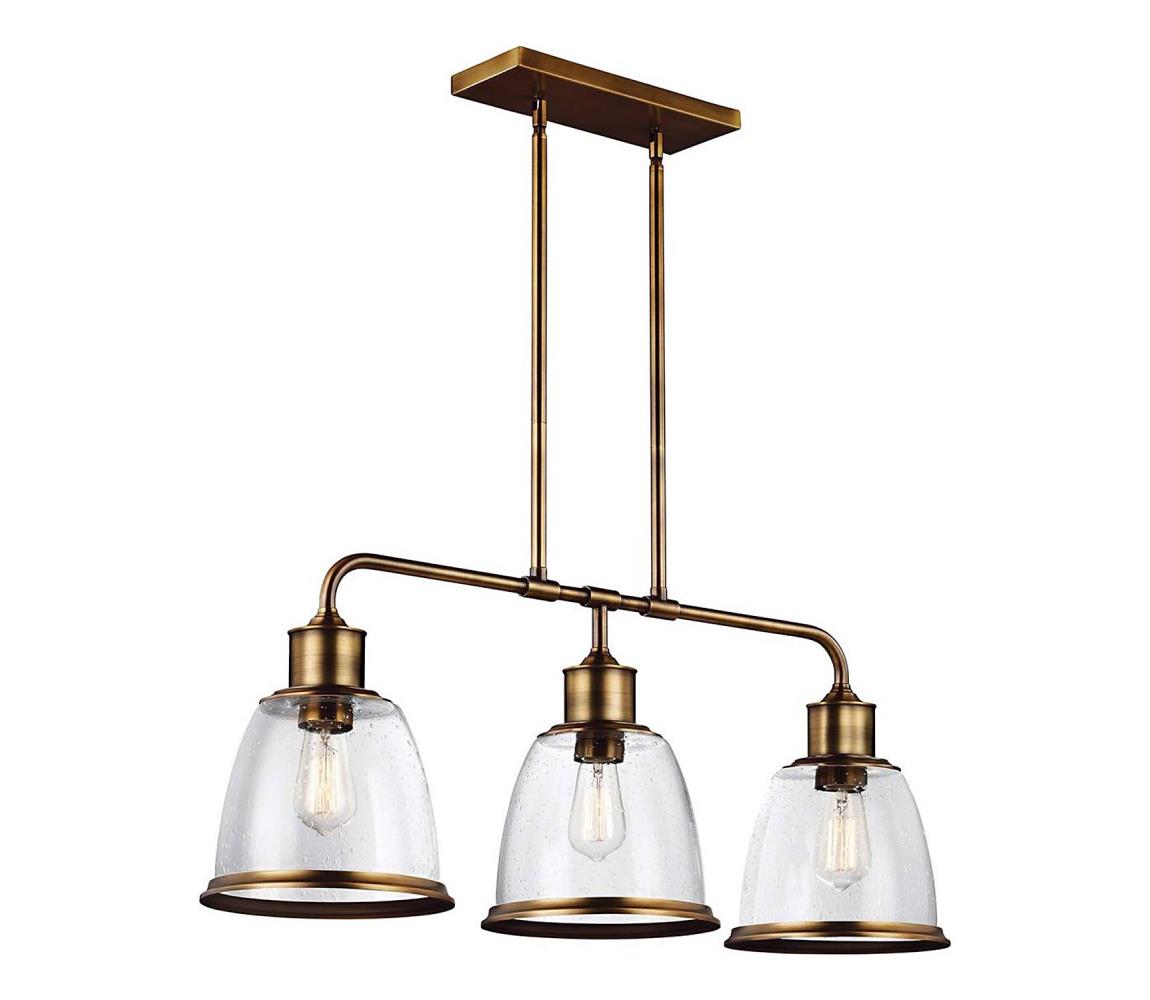Elstead Feiss FE-HOBSON-3P-AB - Luster na tyči HOBSON 3xE27/60W/230V bronzový FE-HOBSON-3P-AB