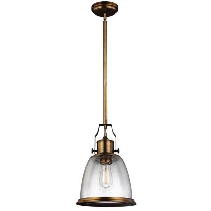 Feiss - Luster na tyči HOBSON 1xE27/60W/230V bronzová