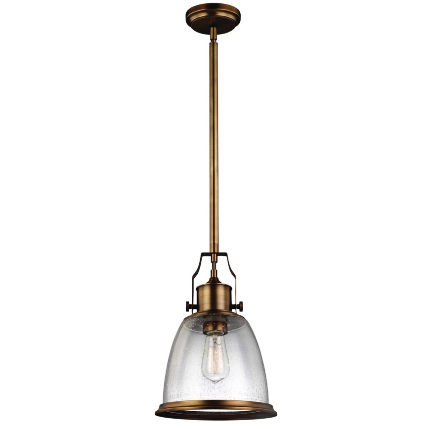 Feiss - Luster na tyči HOBSON 1xE27/60W/230V bronzová
