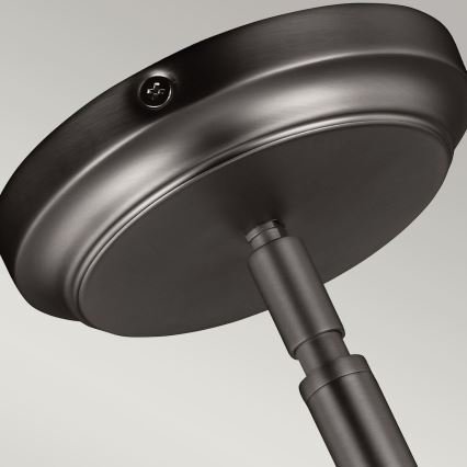 Feiss - Luster na tyči HOBSON 1xE27/60W/230V strieborná