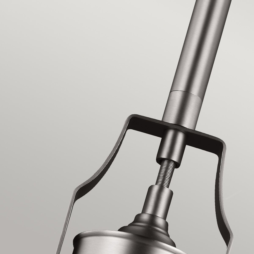 Feiss - Luster na tyči HOBSON 1xE27/60W/230V strieborná