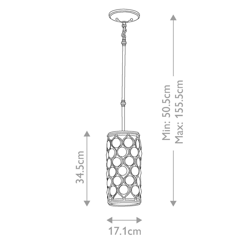 Feiss - Luster na tyči LUCIA 1xE27/60W/230V