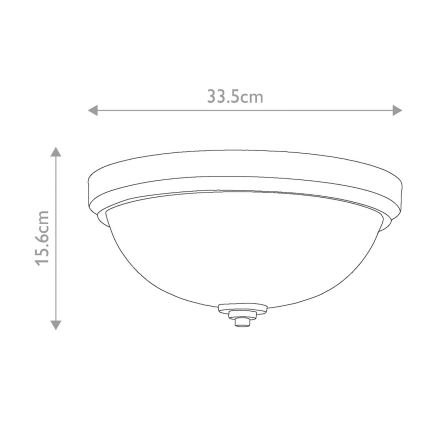 Feiss - Kúpeľňové stropné svietidlo MALIBU 2xE27/60W/230V IP44