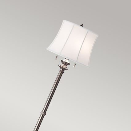 Feiss - Stojacia lampa STATEROOM 2xE27/60W/230V strieborná