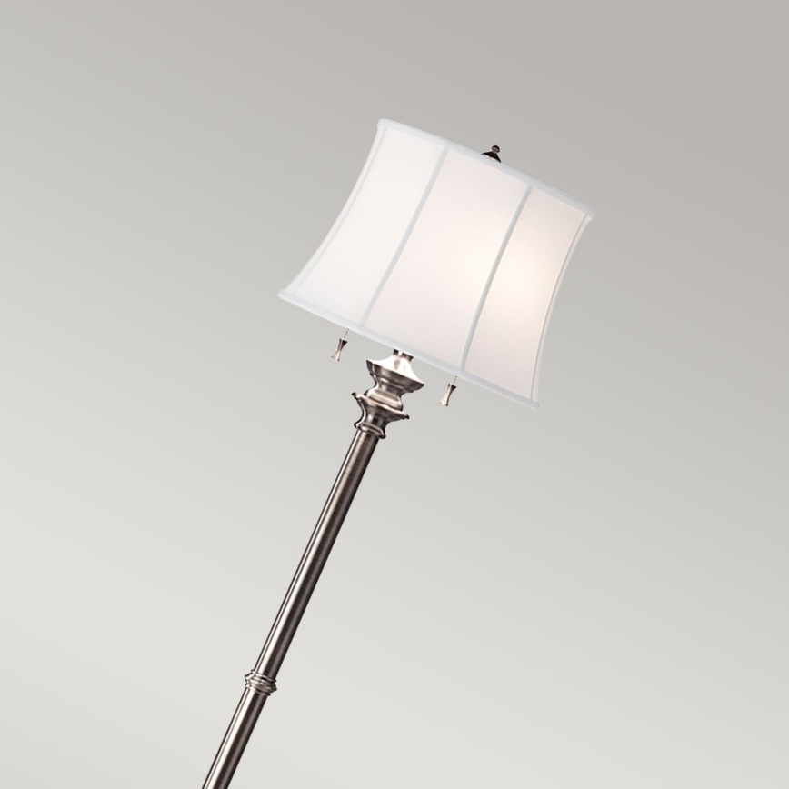 Feiss - Stojacia lampa STATEROOM 2xE27/60W/230V strieborná