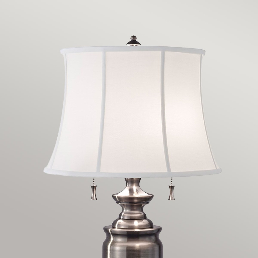 Feiss - Stolná lampa STATEROOM 2xE27/60W/230V strieborná