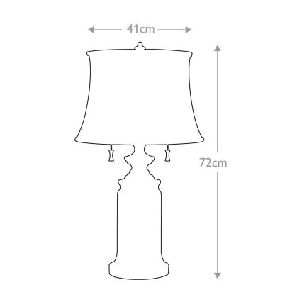 Feiss - Stolná lampa STATEROOM 2xE27/60W/230V strieborná