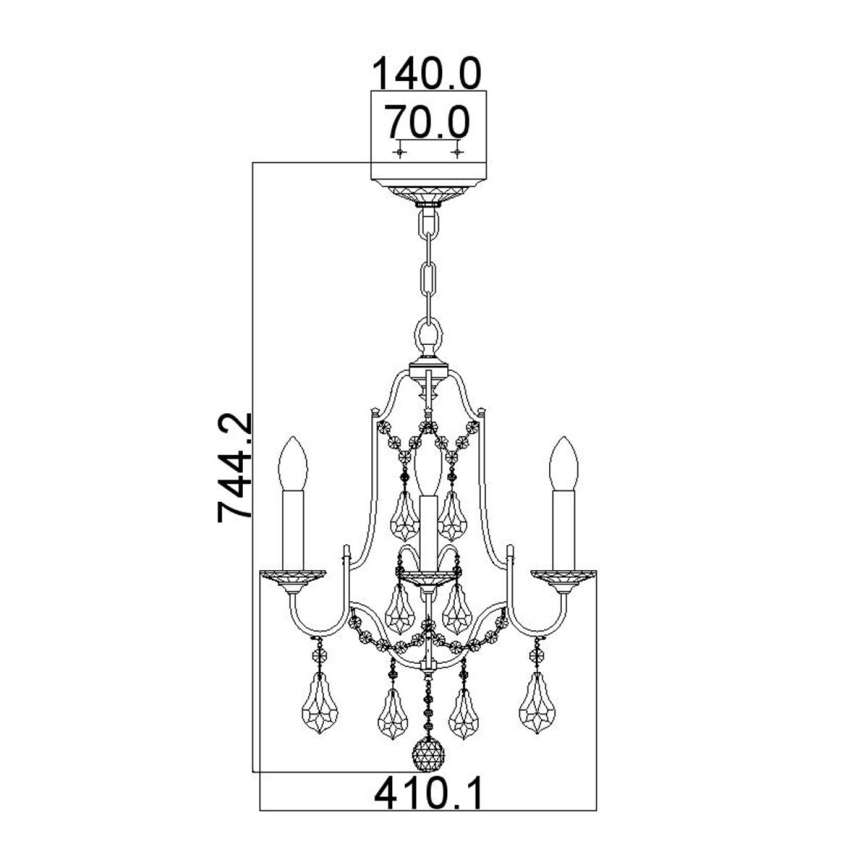 Feiss - Luster na reťazi VALENTINA 4xE14/60W/230V