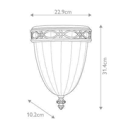 Feiss - Nástenné svietidlo DRAWING ROOM 1xE27/60W/230V bronz