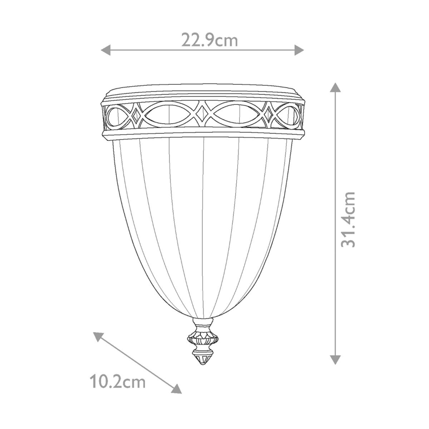 Feiss - Nástenné svietidlo DRAWING ROOM 1xE27/60W/230V bronz