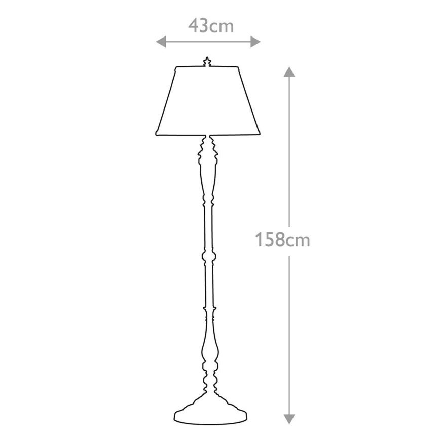Feiss - Stojacia lampa LINCOLNDALE 1xE27/60W/230V bronz/béžová