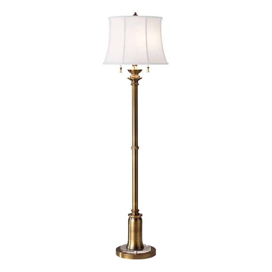 Feiss - Stojacia lampa STATEROOM 2xE27/60W/230V mosadz
