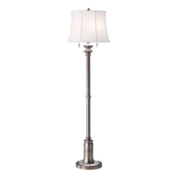 Feiss - Stojacia lampa STATEROOM 2xE27/60W/230V strieborná