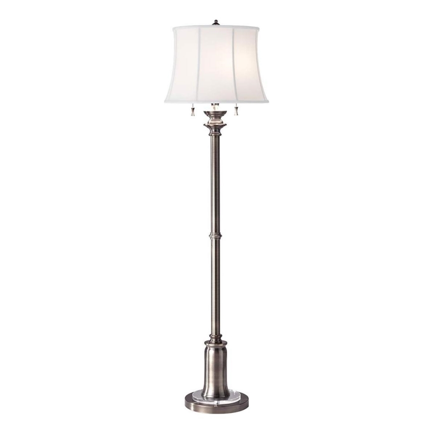 Feiss - Stojacia lampa STATEROOM 2xE27/60W/230V strieborná
