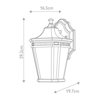 Feiss - Vonkajšie nástenné svietidlo COTSWOLD LANE 1xE27/100W/230V IP44 čierna