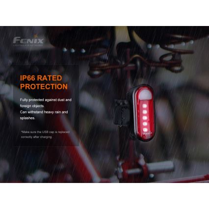 Fenix BC05RV20 - LED Nabíjacie svetlo na bicykel LED/USB IP66 15 lm 120 h