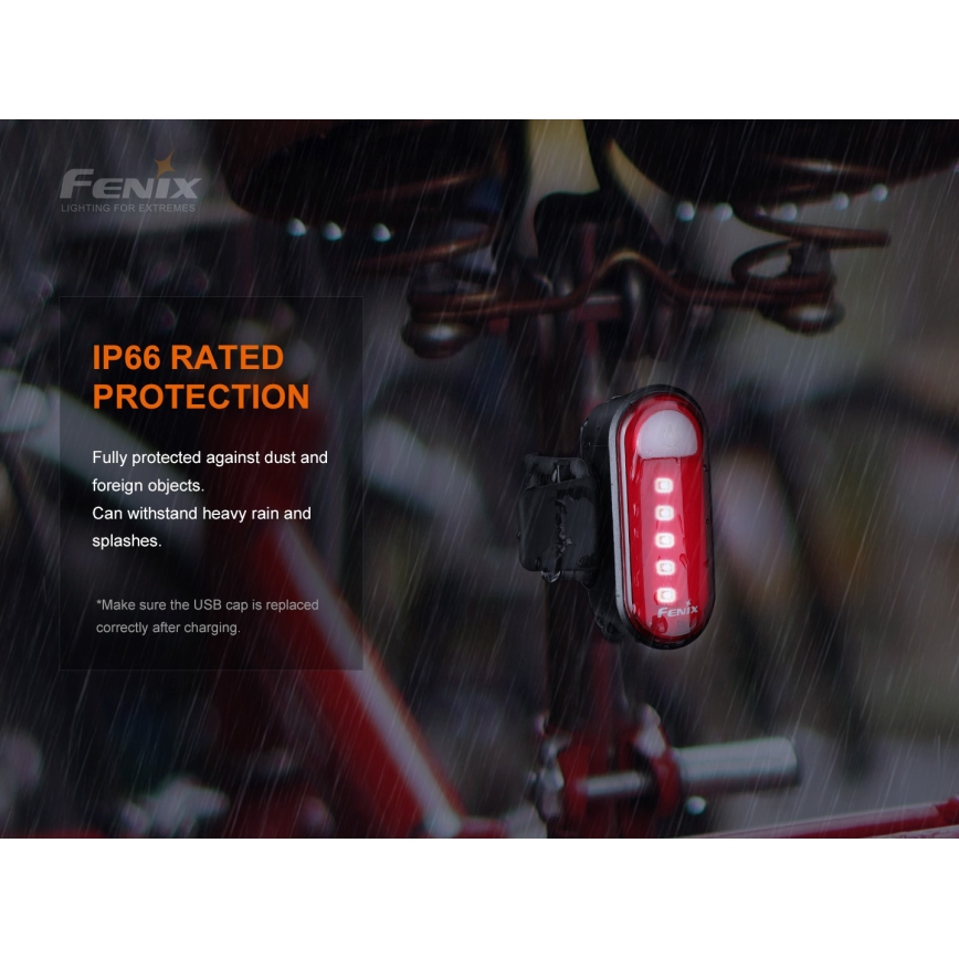 Fenix BC05RV20 - LED Nabíjacie svetlo na bicykel LED/USB IP66 15 lm 120 h