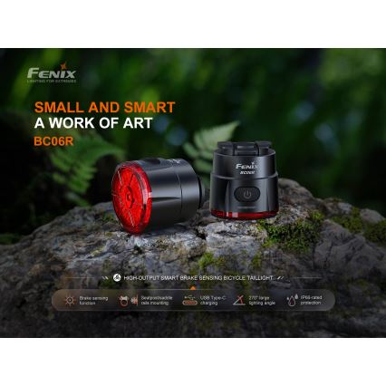 Fenix BC06R - LED Stmievateľná nabíjacia blikačka na bicykel LED/USB IP66 90 lm 24,5 h