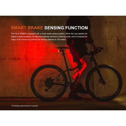 Fenix BC06R - LED Stmievateľná nabíjacia blikačka na bicykel LED/USB IP66 90 lm 24,5 h