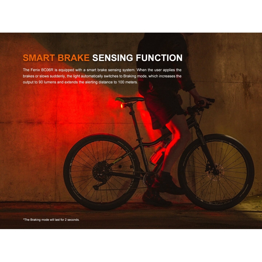 Fenix BC06R - LED Stmievateľná nabíjacia blikačka na bicykel LED/USB IP66 90 lm 24,5 h