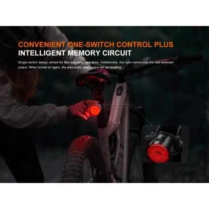 Fenix BC06R - LED Stmievateľná nabíjacia blikačka na bicykel LED/USB IP66 90 lm 24,5 h