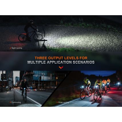 Fenix BC15R - LED Stmievateľné nabíjacie svietidlo na bicykel LED/USB IP66 400 lm 31,5 h