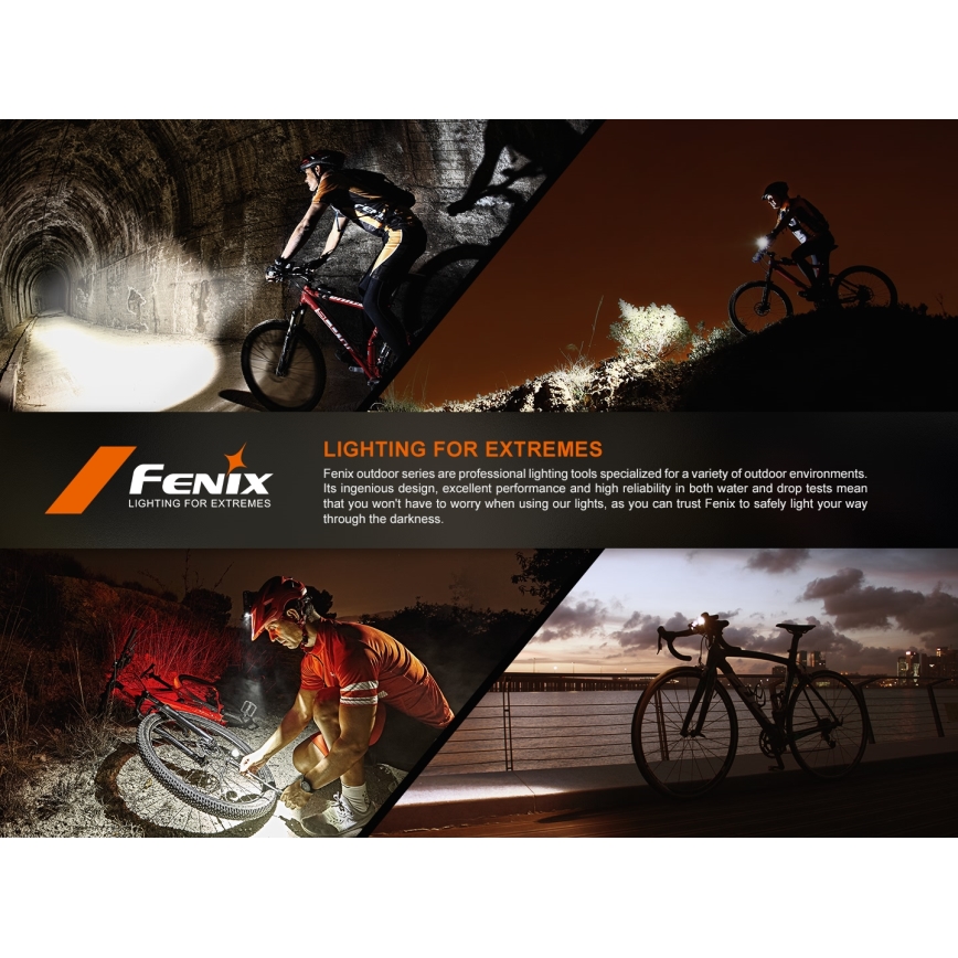 Fenix BC15R - LED Stmievateľné nabíjacie svietidlo na bicykel LED/USB IP66 400 lm 31,5 h
