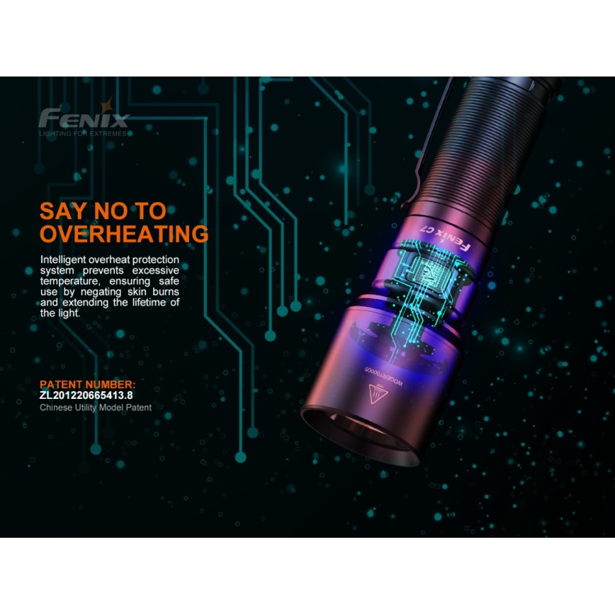 Fenix C7 - LED Stmievateľná nabíjacia baterka 1xLED/1x21700 IP68 3000 lm 68 h