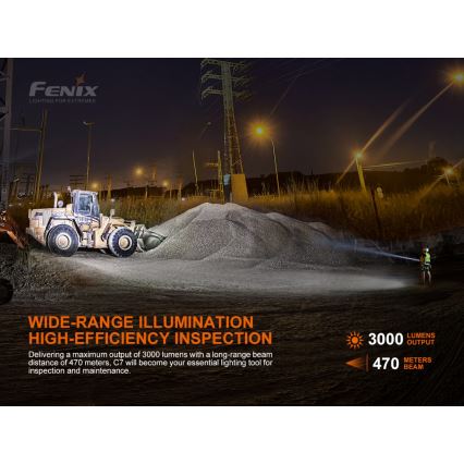 Fenix C7 - LED Stmievateľná nabíjacia baterka 1xLED/1x21700 IP68 3000 lm 68 h