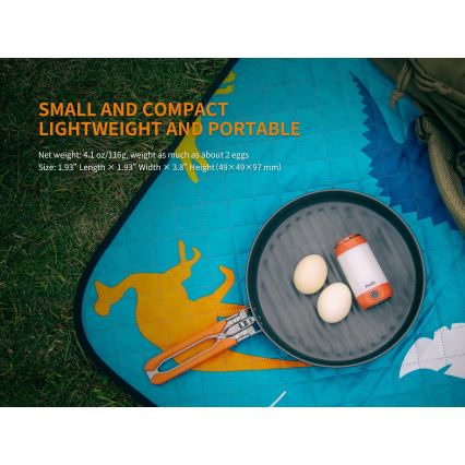 Fenix CL26RBLACK - LED Stmievateľná prenosná nabíjacia lampa LED/USB IP66 400 lm 400 h čierna