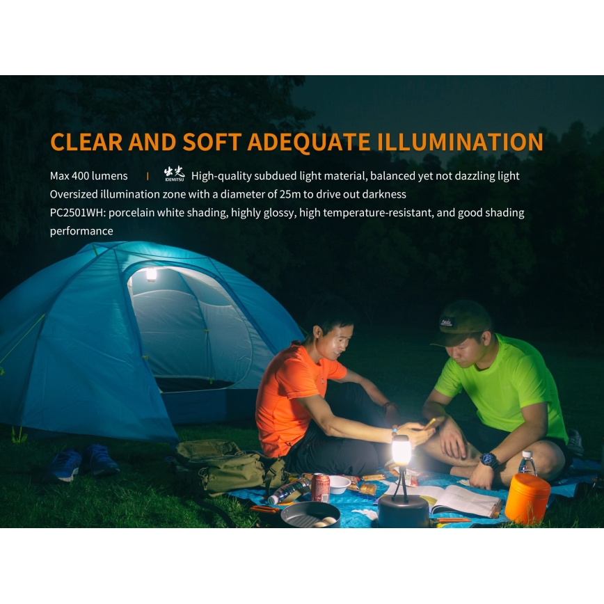 Fenix CL26RGREEN - LED Stmievateľná prenosná nabíjacia lampa LED/USB IP66 400 lm 400 h zelená