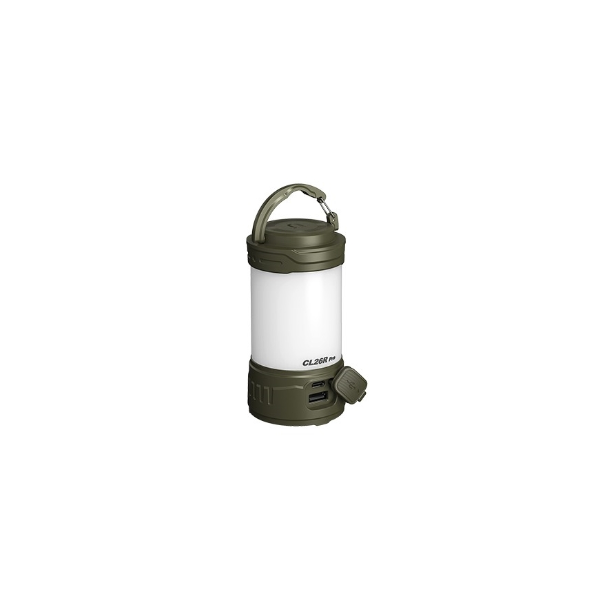 Fenix CL26RPROOLI - LED Stmievateľná prenosná nabíjacia lampa LED/USB IP66 650 lm 408 h zelená