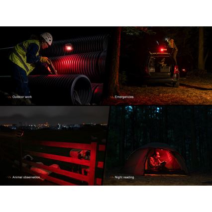 Fenix CL27RGRE - LED Stmievateľné nabíjacie svietidlo LED/USB IP66 1600 lm 285 h