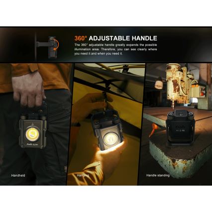 Fenix CL27RGRE - LED Stmievateľné nabíjacie svietidlo LED/USB IP66 1600 lm 285 h
