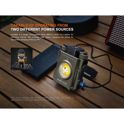 Fenix CL27RGRE - LED Stmievateľné nabíjacie svietidlo LED/USB IP66 1600 lm 285 h