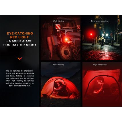 Fenix CL28R - LED Stmievateľný nabíjacia reflektor s powerbankou LED/USB IP66 2000 lm 360 h 10000 mAh