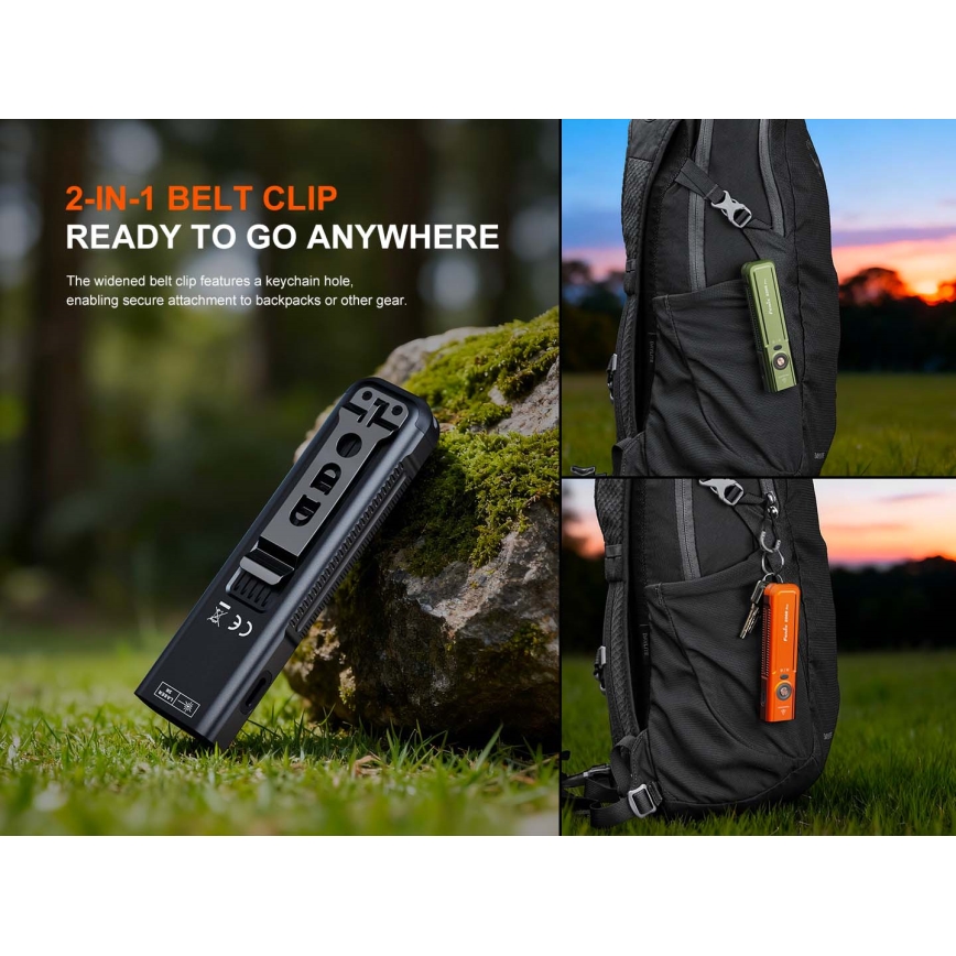 Fenix E06RPROEUOLI - LED stmievateľná nabíjateľná svietilka LED/USB 1650 mAh IP66 1600 lm 111 h zelená