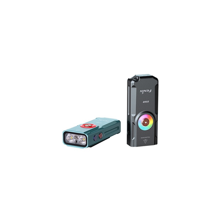 Fenix E06RTKS - LED Stmievateľná nabíjacia baterka UV LED/USB IP66 700 lm 60 h tyrkysová