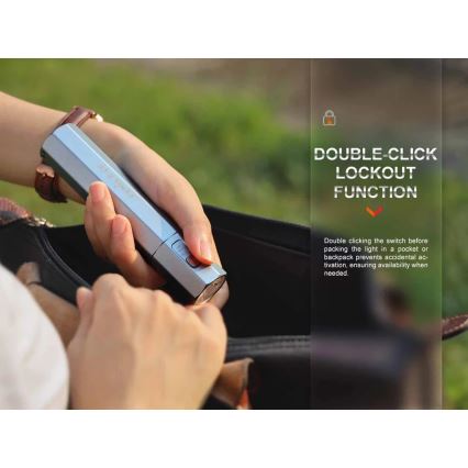 Fenix ECPBLCK - LED nabíjacia baterka s powerbankou USB IP68 1600 lm 504 h 5000 mAh čierna