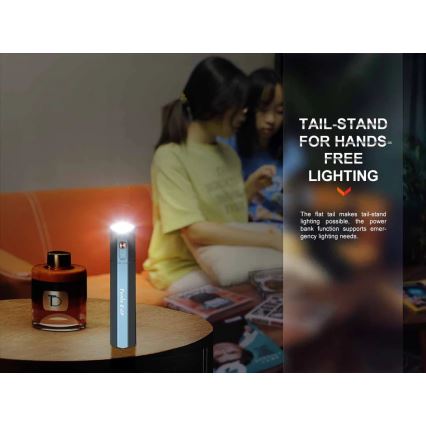 Fenix ECPBLCK - LED nabíjacia baterka s powerbankou USB IP68 1600 lm 504 h 5000 mAh čierna