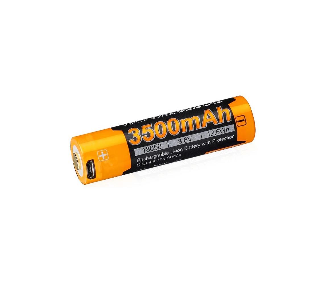Fenix FE18650LI35USB - 1 ks USB nabíjateľný lítium-iónový akumulátor/3,6V 3500 mAh FE18650LI35USB