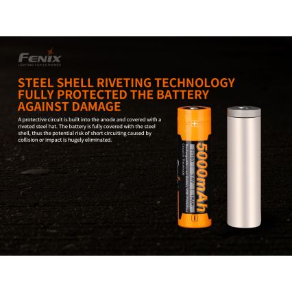 Fenix FE21700V20 - 1 ks Nabíjateľný akumulátor 21700/3,6V 5000 mAh