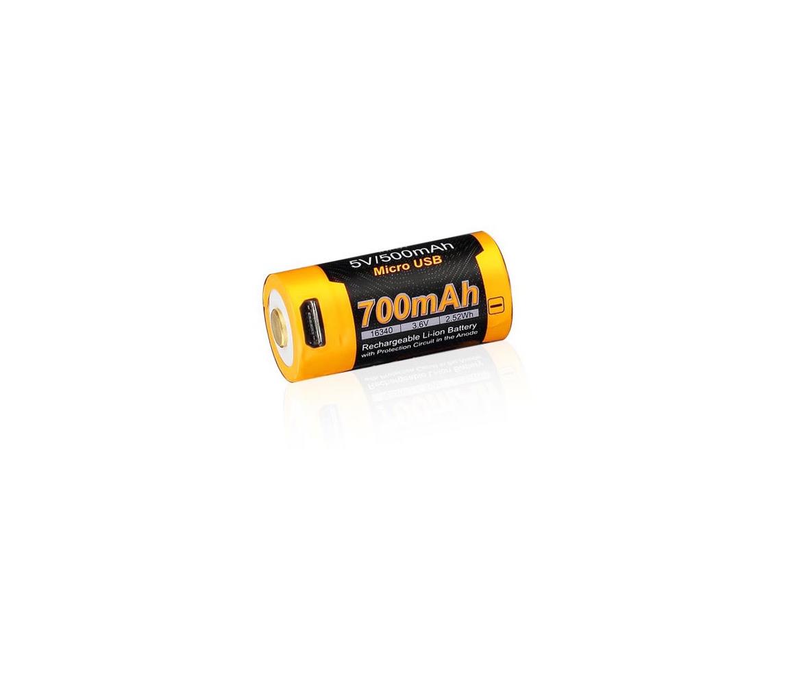 Fenix FERCR123ALIIONUP - 1 ks Nabíjateľná batéria USB/3,6 V 700 mAh FERCR123ALIIONUP