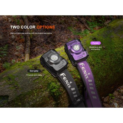 Fenix HL12RV20BLC - stmievaľná dobíjateľná čelovka LED/USB 950 mAh IP66 500 lm 112 h čierna