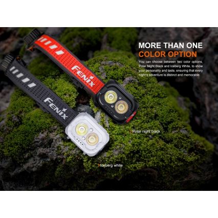 Fenix HL18RTV20WHT - LED Stmievateľná nabíjacia čelovka LED/USB IP66 800 lm 160 h biela/čierna