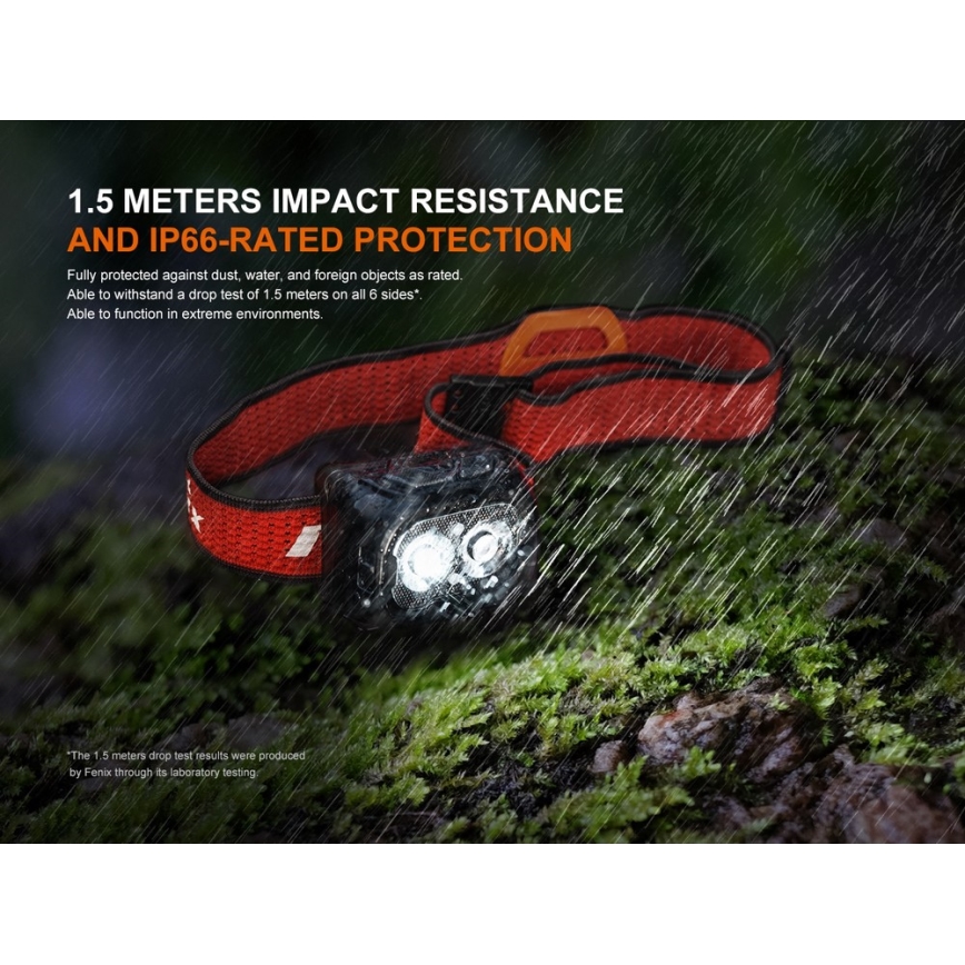 Fenix HL18RTV20WHT - LED Stmievateľná nabíjacia čelovka LED/USB IP66 800 lm 160 h biela/čierna