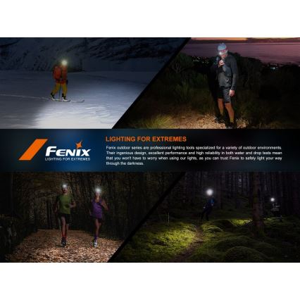 Fenix HL18RTV20WHT - LED Stmievateľná nabíjacia čelovka LED/USB IP66 800 lm 160 h biela/čierna