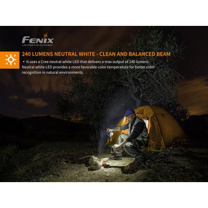 Fenix HM23 - LED Čelovka LED/1xAA IP68 240 lm 100 h