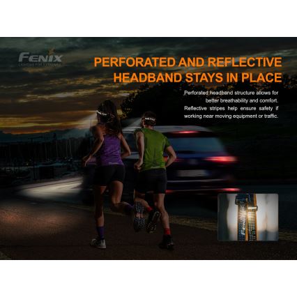 Fenix HM51RV20 - LED Nabíjacia čelovka 3xLED/1xCR123A/USB IP68 700 lm 120 h 700 m